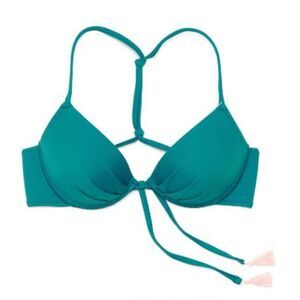 Adore Me Women's Green Laila Bikini Push Up Top Size 32 D